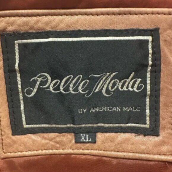 Vintage Pelle Moda Genuine Leather Bomber Jacket XL Distressed Brown Korea - Picture 10 of 12